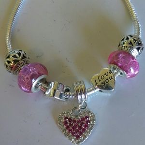 925 Charm Bracelet 21cm- Brand New